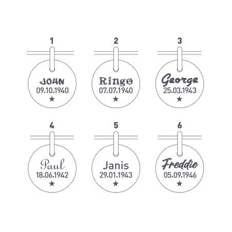 Styles de gravure de la médaille de baptême JERUSALEM sur cordon de la collection de bijoux pour enfants MIKADO.