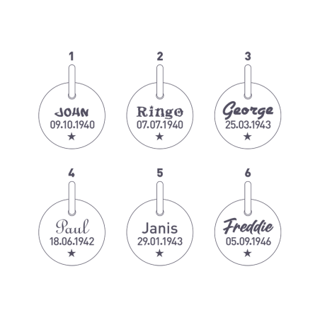 Styles de gravure de la médaille de baptême JERUSALEM de la collection de bijoux pour enfants MIKADO.