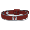 Bracelet LOVELY BOY sur cuir simple cerise de la collection de bijoux pour enfants MIKADO.