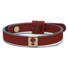 Bracelet LOVELY BOY sur cuir simple cerise de la collection de bijoux pour enfants MIKADO.