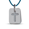 Pendentif de baptême HALLELUJAH argent sur cordon de la collection de bijoux pour enfants MIKADO.