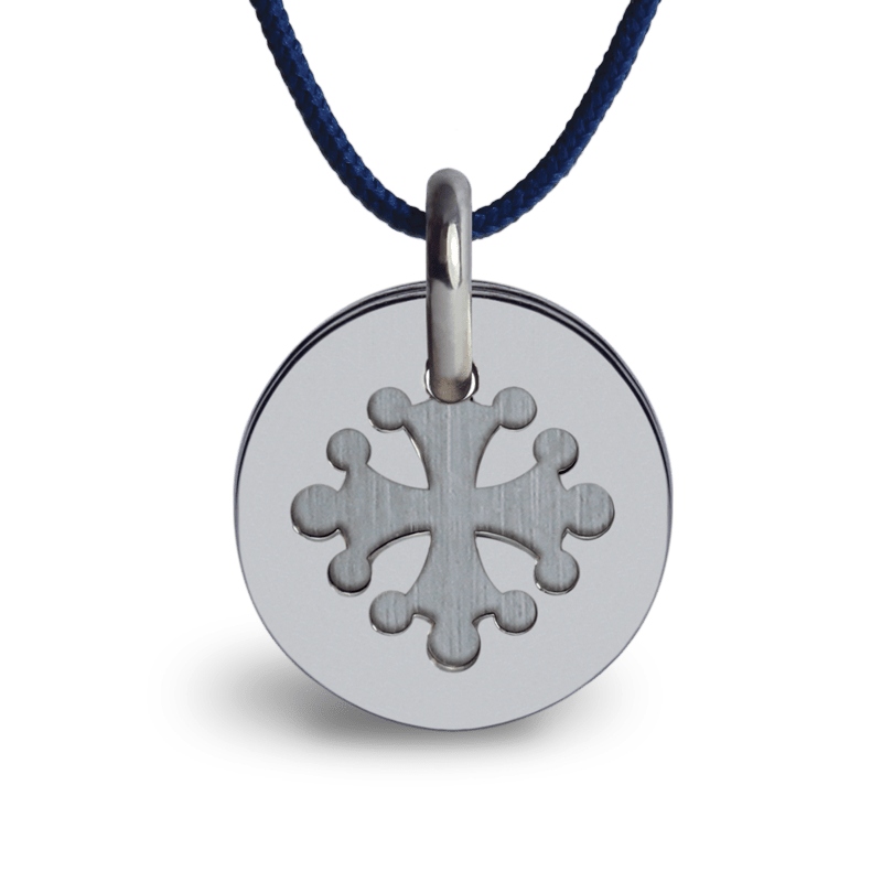 Médaille de baptême CROTZ or blanc sur cordon de la collection de bijoux pour enfants MIKADO.