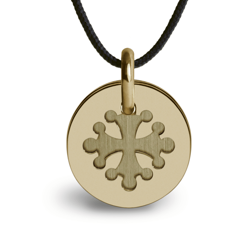 Médaille de baptême CROTZ or jaune sur cordon de la collection de bijoux pour enfants MIKADO.