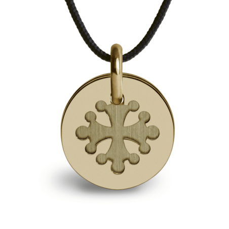 Médaille de baptême CROTZ or jaune sur cordon de la collection de bijoux pour enfants MIKADO.