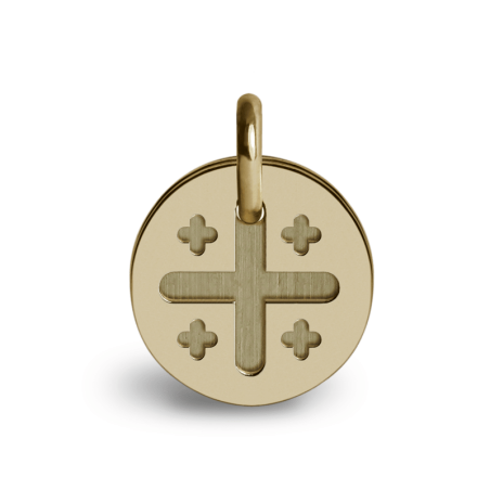 Médaille de baptême JERUSALEM or jaune de la collection de bijoux pour enfants MIKADO.