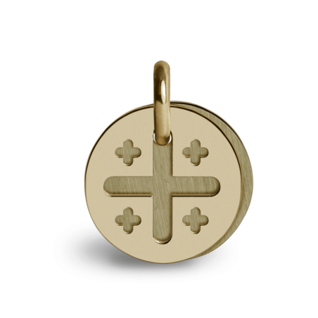 Médaille de baptême JERUSALEM or jaune de la collection de bijoux pour enfants MIKADO.