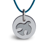 Médaille de baptême PALOMA argent sur cordon de la collection de bijoux pour enfants MIKADO.