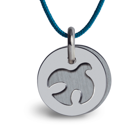 Médaille de baptême PALOMA argent sur cordon de la collection de bijoux pour enfants MIKADO.