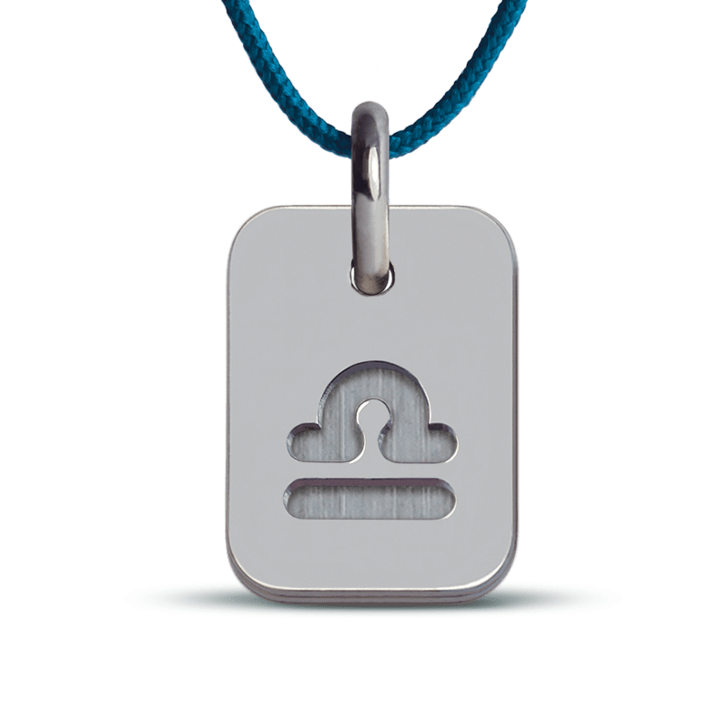 Pendentif ASTRO balance argent sur cordon de la collection de bijoux pour enfants MIKADO