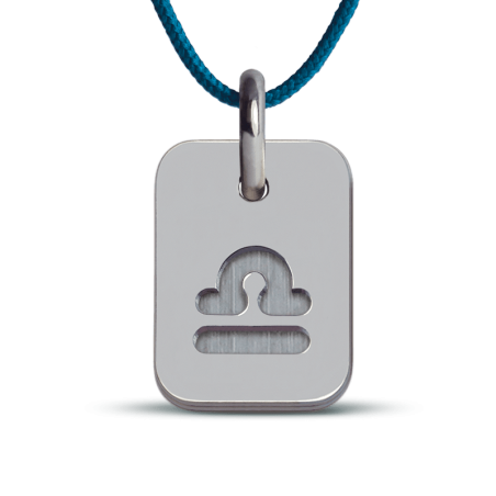 Pendentif ASTRO balance argent sur cordon de la collection de bijoux pour enfants MIKADO