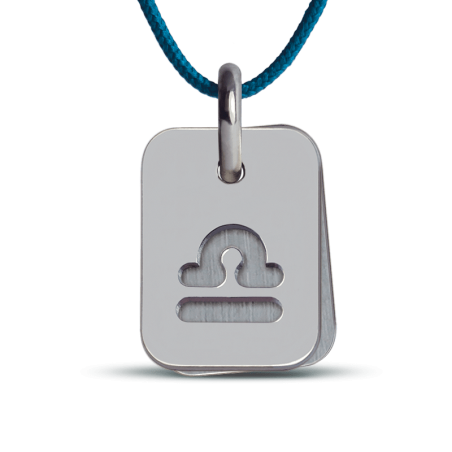 Pendentif ASTRO balance argent sur cordon de la collection de bijoux pour enfants MIKADO