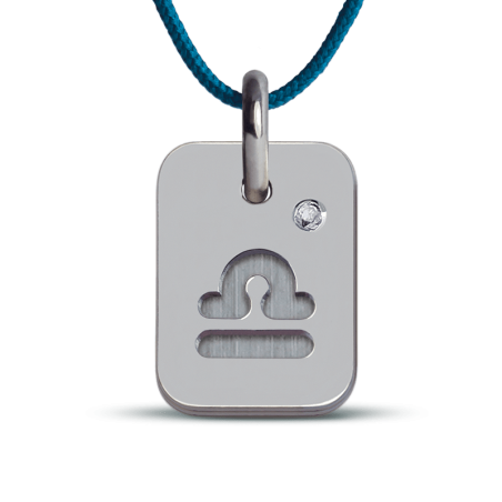 Pendentif ASTRO STAR balance argent sur cordon de la collection de bijoux pour enfants MIKADO