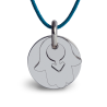 Médaille de baptême KHAMSA BOY argent sur cordon de la collection de bijoux pour enfants MIKADO.