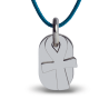 Pendentif de baptême ANKH en argent sur cordon de la collection de bijoux pour enfants MIKADO.